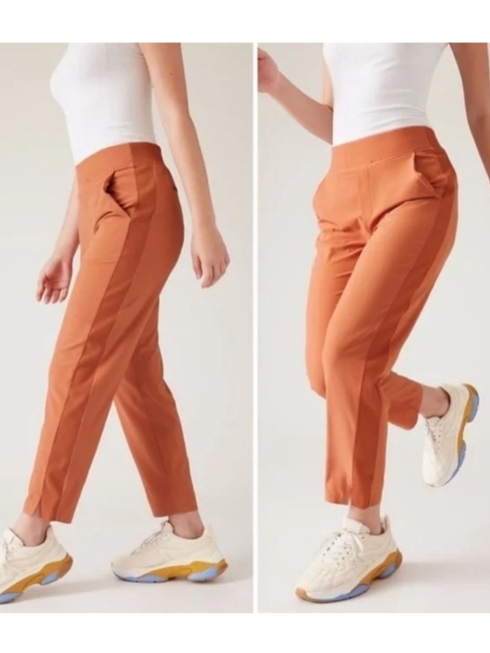 Athleta Cropped Ankle Pants in Burnt Orange | 10